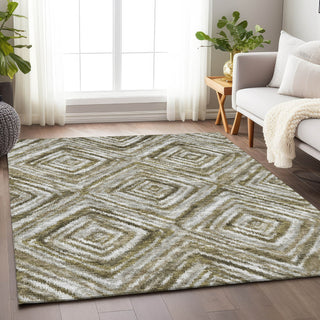 Piper Looms Mayfield Diamonds AMF781 Brown Machine Washable Area Rug Lifestyle Image Feature