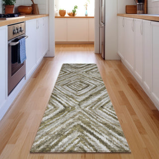 Piper Looms Mayfield Diamonds AMF781 Brown Machine Washable Area Rug Runner Lifestyle Image Feature