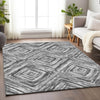 Piper Looms Mayfield Diamonds AMF781 Gray Machine Washable Area Rug Lifestyle Image Feature