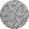 Piper Looms Mayfield Diamonds AMF781 Gray Machine Washable Area Rug Round Main Image