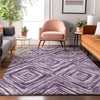 Piper Looms Mayfield Diamonds AMF781 Purple Machine Washable Area Rug Lifestyle Image Feature