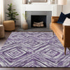 Piper Looms Mayfield Diamonds AMF781 Purple Machine Washable Area Rug Lifestyle Image Feature