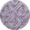Piper Looms Mayfield Diamonds AMF781 Purple Machine Washable Area Rug Round Main Image