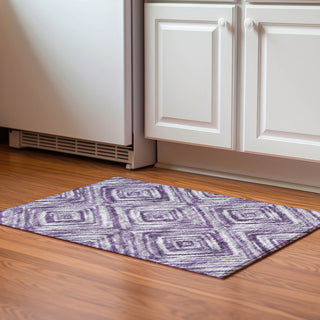 Piper Looms Mayfield Diamonds AMF781 Purple Machine Washable Area Rug Scatter Lifestyle Image Feature