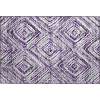 Piper Looms Mayfield Diamonds AMF781 Purple Machine Washable Area Rug Scatter Main Image