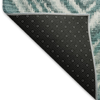 Piper Looms Mayfield Diamonds AMF781 Teal Machine Washable Area Rug Backing Image