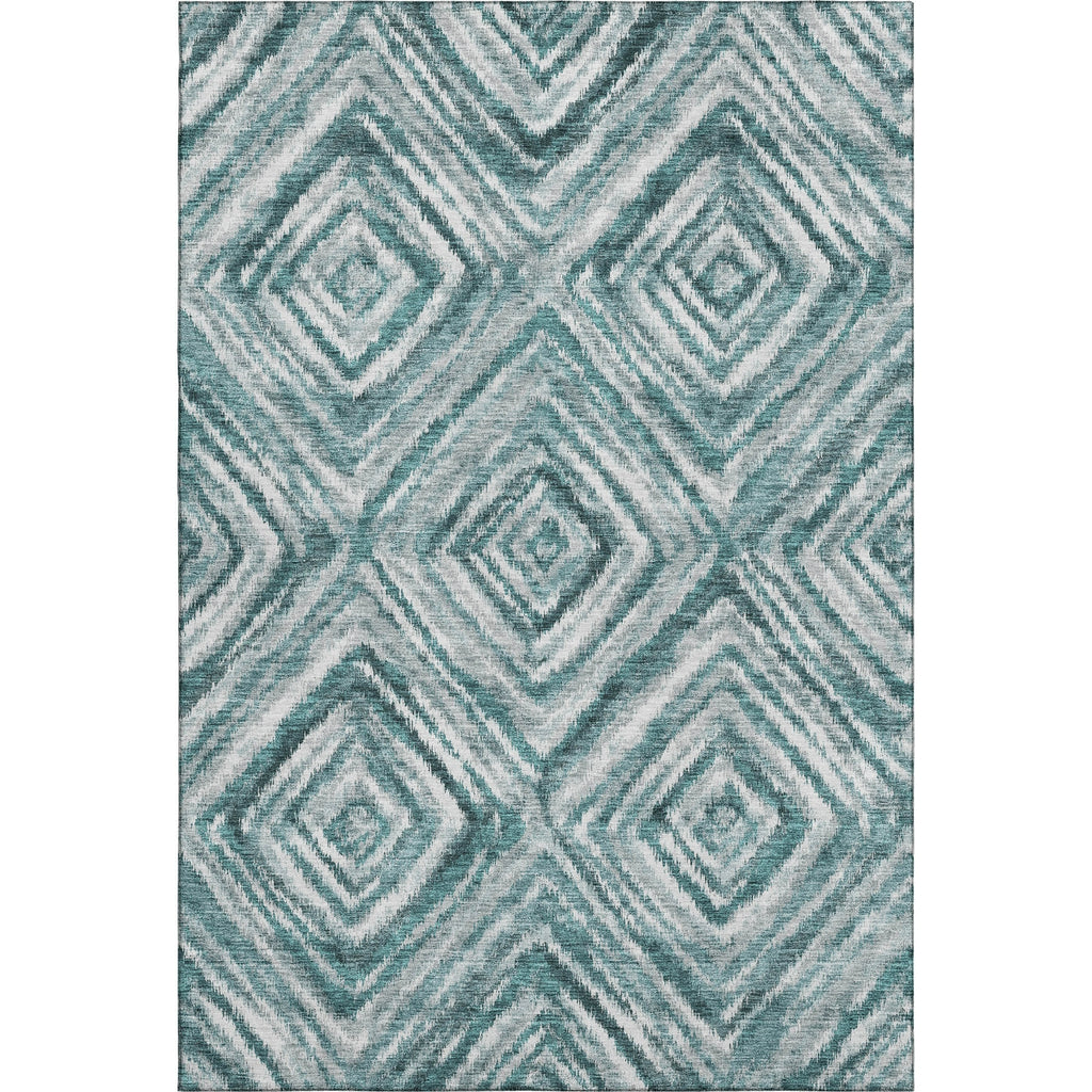 Piper Looms Mayfield Diamonds AMF781 Teal Machine Washable Area Rug main image