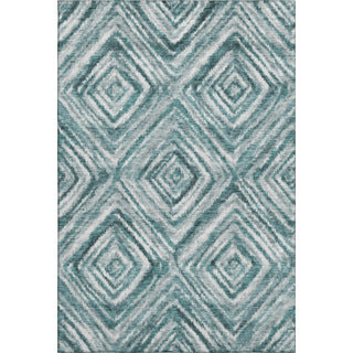 Piper Looms Mayfield Diamonds AMF781 Teal Machine Washable Area Rug main image