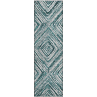 Piper Looms Mayfield Diamonds AMF781 Teal Machine Washable Area Rug Runner Main Image