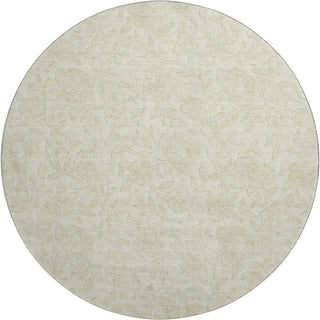 Piper Looms Mayfield Floral AMF782 Ivory Machine Washable Area Rug Round Main Image