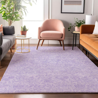 Piper Looms Mayfield Floral AMF782 Lilac Machine Washable Area Rug Lifestyle Image Feature