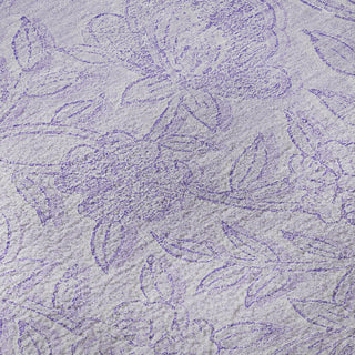 Piper Looms Mayfield Floral AMF782 Lilac Machine Washable Area Rug Swatch Image