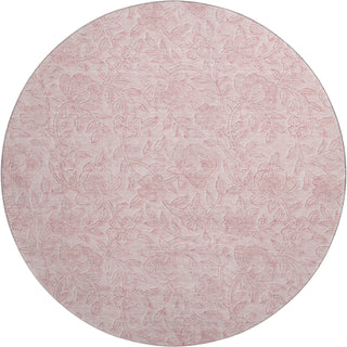 Piper Looms Mayfield Floral AMF782 Pink Machine Washable Area Rug Round Main Image