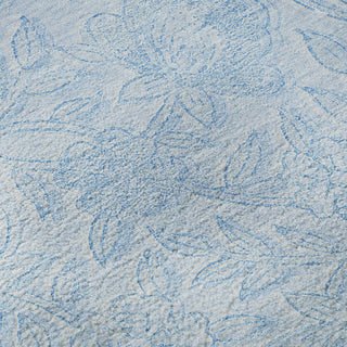 Piper Looms Mayfield Floral AMF782 Sky Machine Washable Area Rug Swatch Image