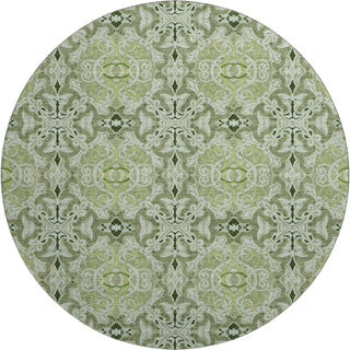 Piper Looms Mayfield Medallions AMF783 Aloe Machine Washable Area Rug Round Main Image