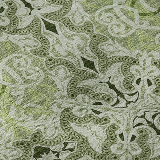 Piper Looms Mayfield Medallions AMF783 Aloe Machine Washable Area Rug Swatch Image