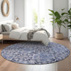 Piper Looms Mayfield Medallions AMF783 Blue Machine Washable Area Rug Round Lifestyle Image Feature