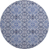 Piper Looms Mayfield Medallions AMF783 Blue Machine Washable Area Rug Round Main Image
