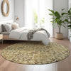 Piper Looms Mayfield Medallions AMF783 Brown Machine Washable Area Rug Round Lifestyle Image Feature
