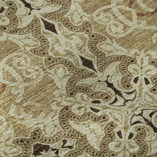 Piper Looms Mayfield Medallions AMF783 Brown Machine Washable Area Rug Swatch Image