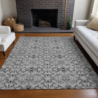 Piper Looms Mayfield Medallions AMF783 Gray Machine Washable Area Rug Lifestyle Image Feature