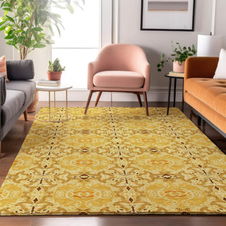 Piper Looms Mayfield Medallions AMF783 Orange Machine Washable Area Rug Lifestyle Image Feature