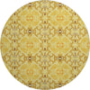 Piper Looms Mayfield Medallions AMF783 Orange Machine Washable Area Rug Round Main Image