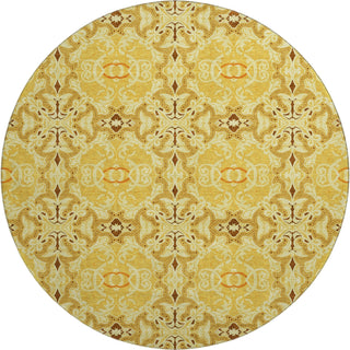 Piper Looms Mayfield Medallions AMF783 Orange Machine Washable Area Rug Round Main Image
