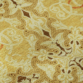 Piper Looms Mayfield Medallions AMF783 Orange Machine Washable Area Rug Swatch Image