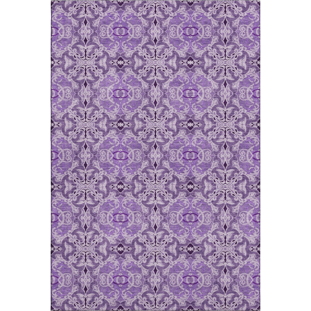 Piper Looms Mayfield Medallions AMF783 Purple Machine Washable Area Rug main image