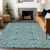 Piper Looms Mayfield Medallions AMF783 Teal Machine Washable Area Rug Lifestyle Image Feature