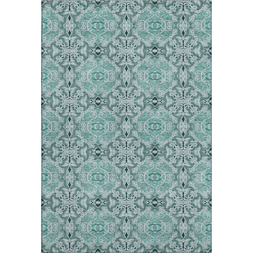 Piper Looms Mayfield Medallions AMF783 Teal Machine Washable Area Rug main image