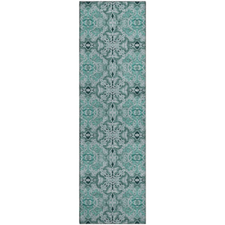 Piper Looms Mayfield Medallions AMF783 Teal Machine Washable Area Rug Runner Main Image