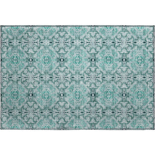 Piper Looms Mayfield Medallions AMF783 Teal Machine Washable Area Rug Scatter Main Image