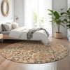 Piper Looms Mayfield Medallions AMF783 Terracotta Machine Washable Area Rug Round Lifestyle Image Feature