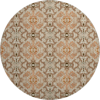 Piper Looms Mayfield Medallions AMF783 Terracotta Machine Washable Area Rug Round Main Image