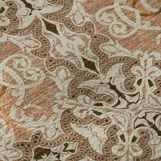 Piper Looms Mayfield Medallions AMF783 Terracotta Machine Washable Area Rug Swatch Image
