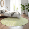 Piper Looms Mayfield Medallions AMF784 Aloe Machine Washable Area Rug Round Lifestyle Image Feature