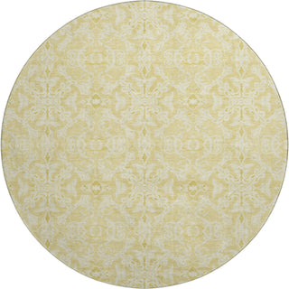 Piper Looms Mayfield Medallions AMF784 Gold Machine Washable Area Rug Round Main Image