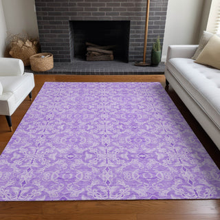 Piper Looms Mayfield Medallions AMF784 Lavender Machine Washable Area Rug Lifestyle Image Feature