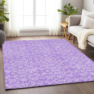 Piper Looms Mayfield Medallions AMF784 Lavender Machine Washable Area Rug Lifestyle Image Feature