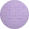 Piper Looms Mayfield Medallions AMF784 Lavender Machine Washable Area Rug Round Main Image
