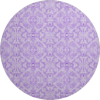 Piper Looms Mayfield Medallions AMF784 Lavender Machine Washable Area Rug Round Main Image