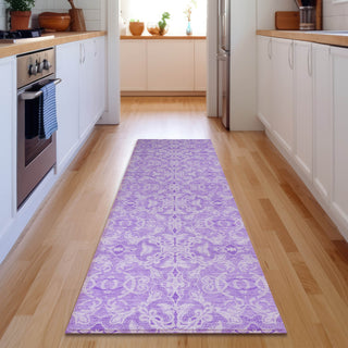 Piper Looms Mayfield Medallions AMF784 Lavender Machine Washable Area Rug Runner Lifestyle Image Feature