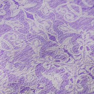 Piper Looms Mayfield Medallions AMF784 Lavender Machine Washable Area Rug Swatch Image