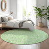 Piper Looms Mayfield Medallions AMF784 Lime Machine Washable Area Rug Round Lifestyle Image Feature