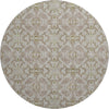 Piper Looms Mayfield Medallions AMF784 Mocha Machine Washable Area Rug Round Main Image