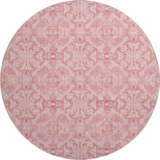 Piper Looms Mayfield Medallions AMF784 Pink Machine Washable Area Rug Round Main Image
