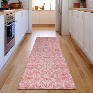 Piper Looms Mayfield Medallions AMF784 Pink Machine Washable Area Rug Runner Lifestyle Image Feature