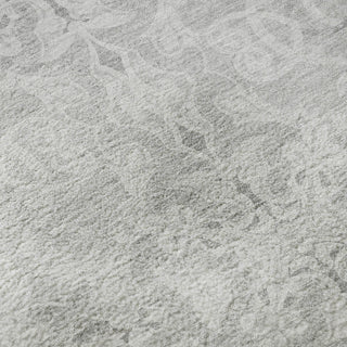 Piper Looms Mayfield Medallions AMF784 Silver Machine Washable Area Rug Swatch Image
